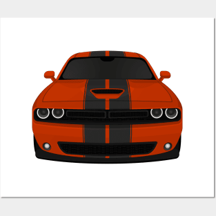 Challenger Red2 + Stripes Posters and Art